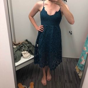 Astr the Label Lace Midi Dress